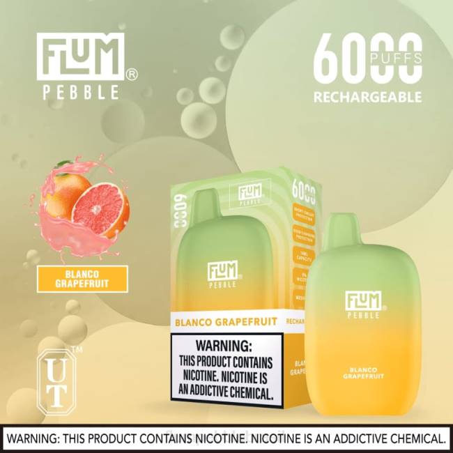 FLUM PEBBLES 6000 baforadas toranja branca 828A10 | FLUM PEBBLE VAPE NEAR ME